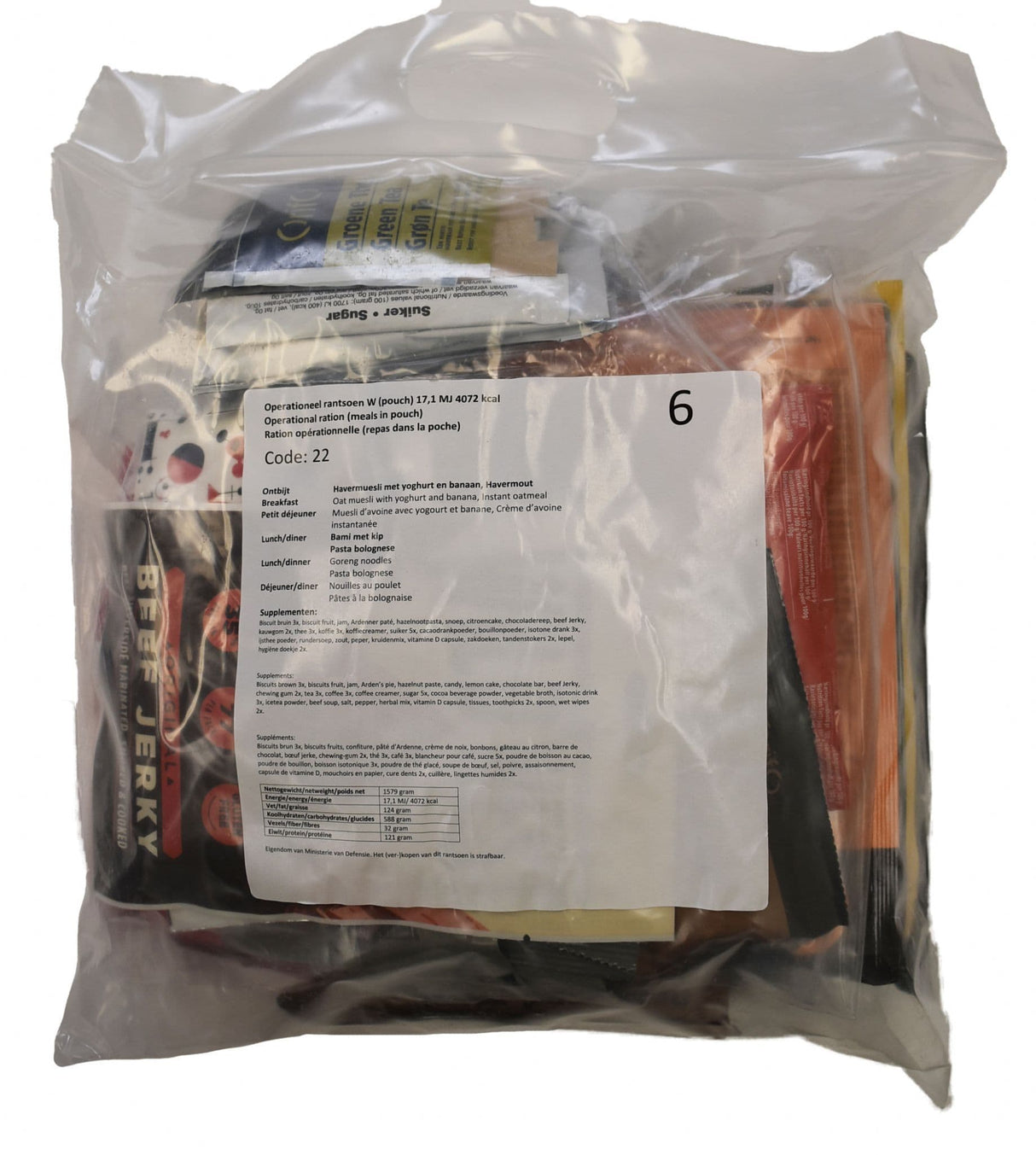 Dutch Military 24hr Ration Packs - Random Menu
