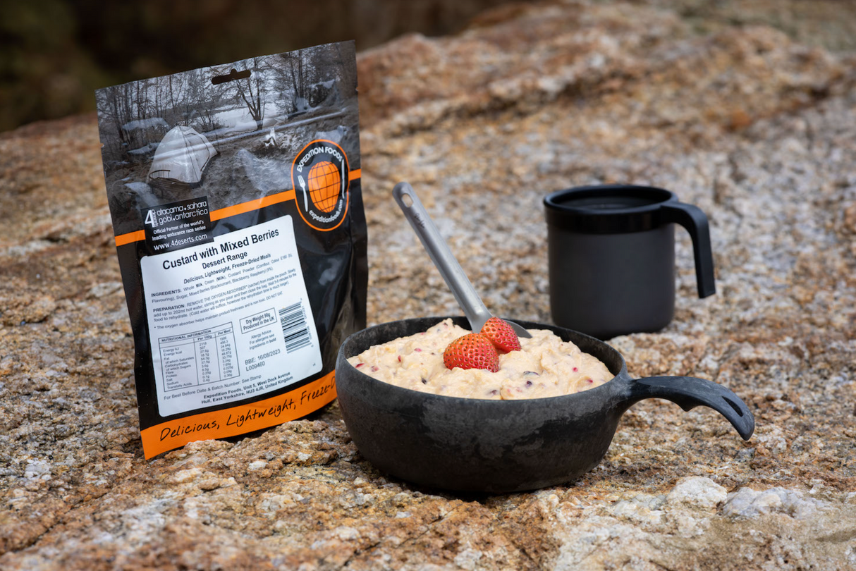 Expedition Foods Freeze Dried Meal Pouch - Custard With Mixed Berries Dessert