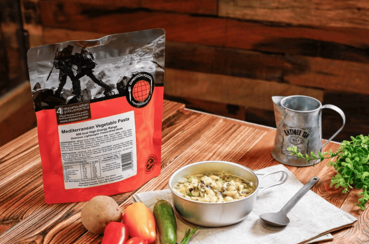 Expedition Foods Freeze Dried Meal Pouch - Mediterranean Vegetable Pasta - Various Sizes