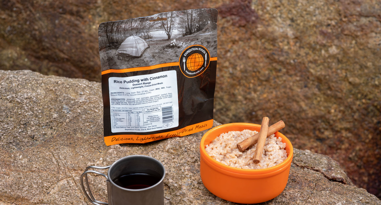 Expedition Foods Freeze Dried Meal Pouch - Rice Pudding With Cinnamon Dessert