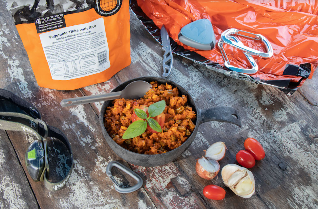 Expedition Foods Freeze Dried Meal Pouch - Vegetable Tikka With Rice - Various Sizes