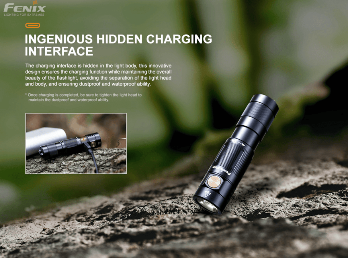 Fenix E09R 600 Lumen Rechargeable Mini Flashlight