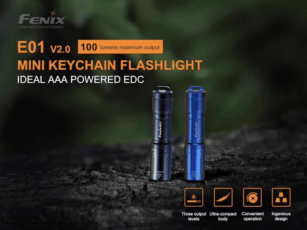 Fenix Torches E01 V2.0 100 Lumen Keychain Torch