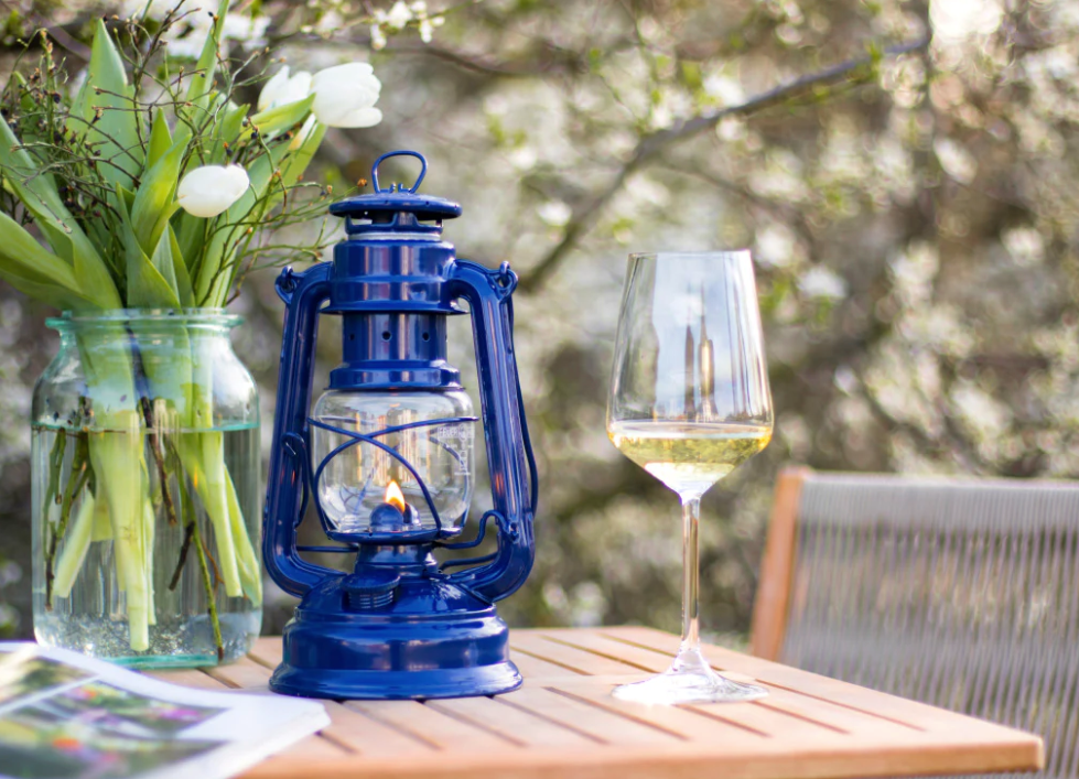 Feuerhand Baby Special 276 Hurricane Lantern - Cobalt Blue