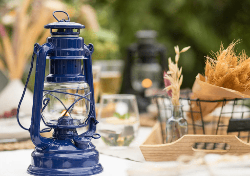 Feuerhand Baby Special 276 Hurricane Lantern - Cobalt Blue