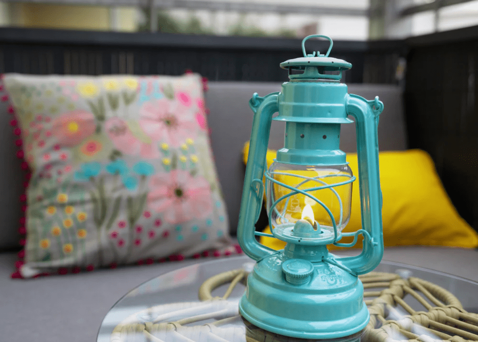 Feuerhand Baby Special 276 Hurricane Lantern - Light Green