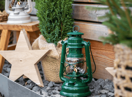 Feuerhand Baby Special 276 Hurricane Lantern - Moss Green