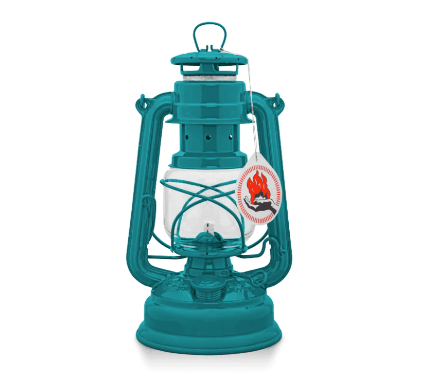 Feuerhand Baby Special 276 Hurricane Lantern - Teal Blue