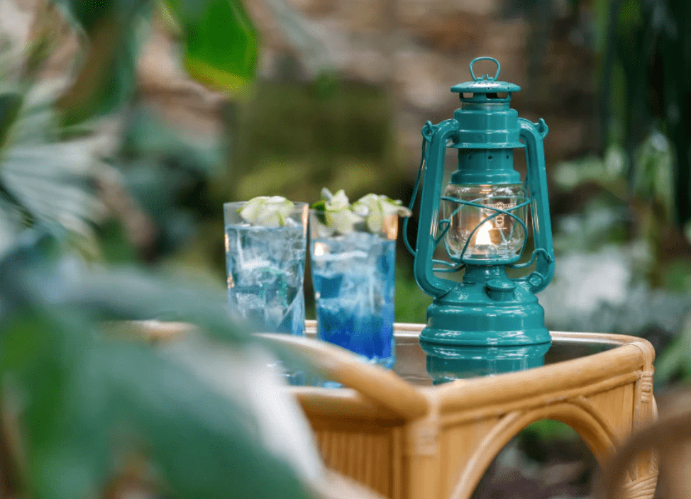 Feuerhand Baby Special 276 Hurricane Lantern - Teal Blue