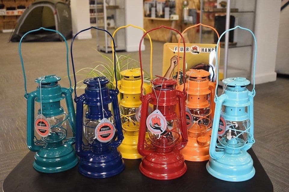 Feuerhand Baby Special 276 Hurricane Lantern - Teal Blue