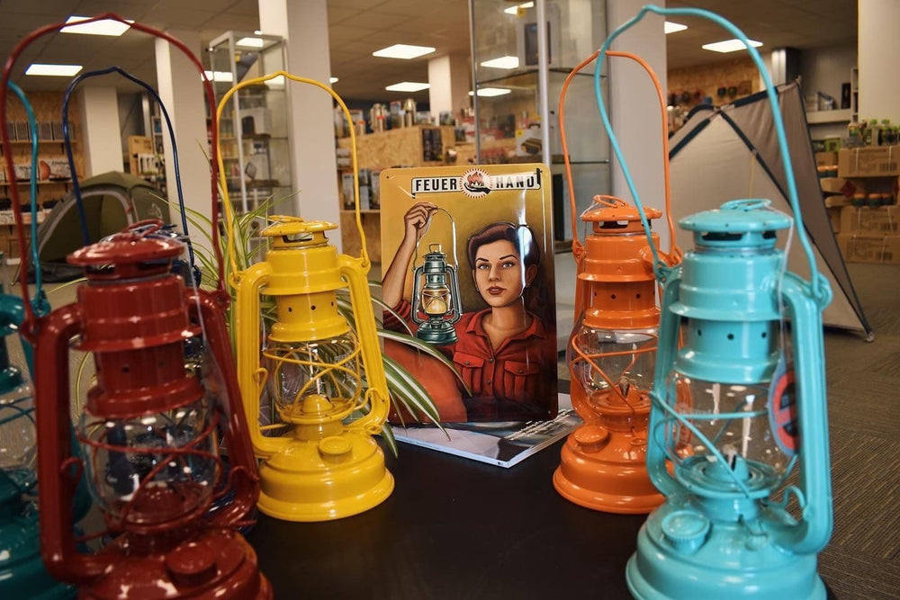 Feuerhand Baby Special 276 Hurricane Lantern - Teal Blue