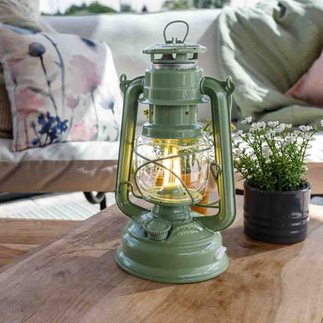 Feuerhand Baby Special 276 LED Hurricane Lantern - Sage Green