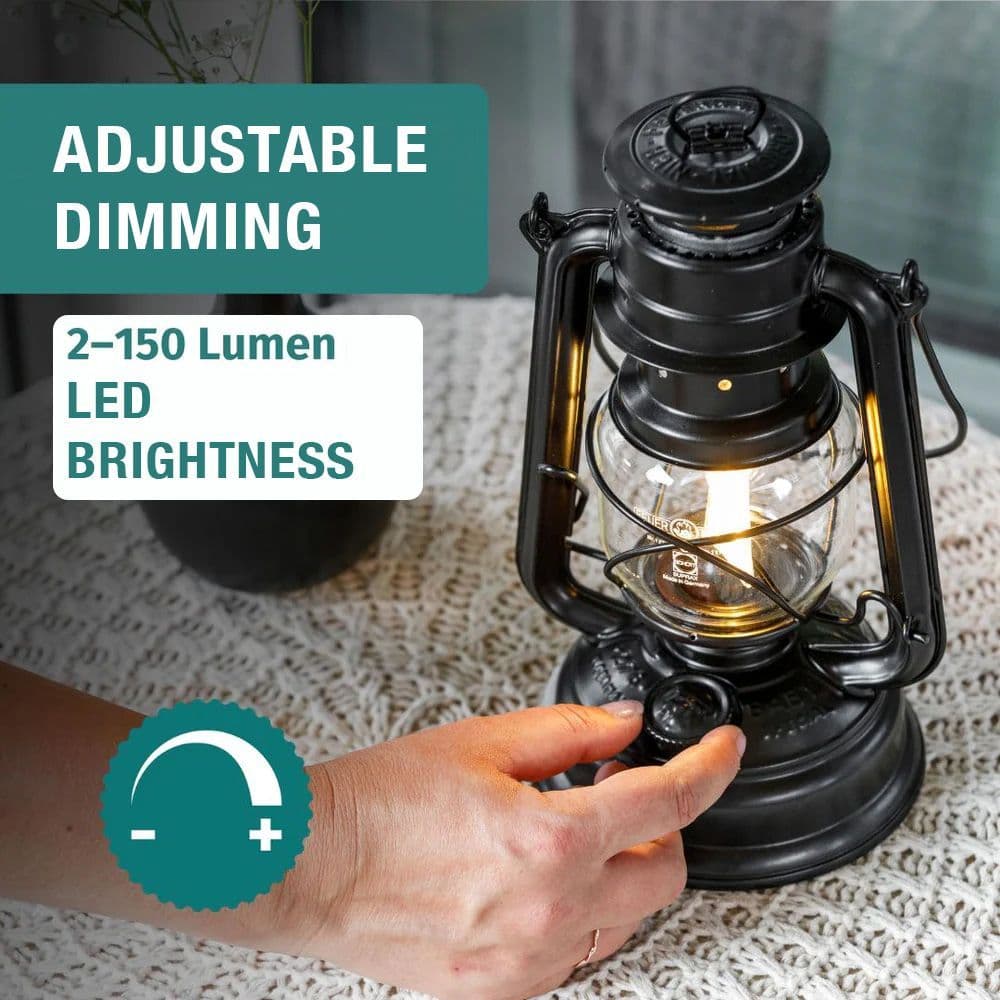 Feuerhand Baby Special 276 LED Hurricane Lantern - Soft Beige