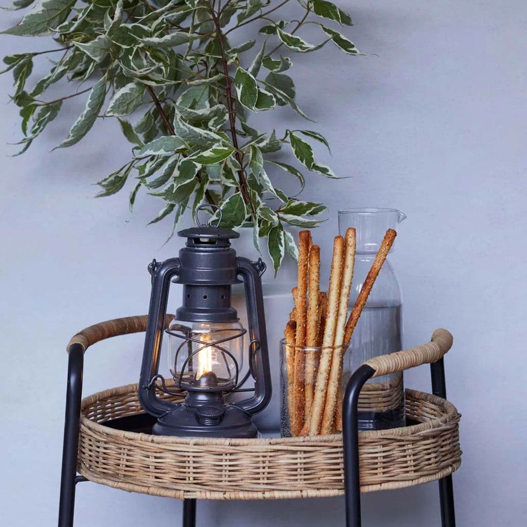 Feuerhand Baby Special 276 LED Hurricane Lantern - Sparkling Iron