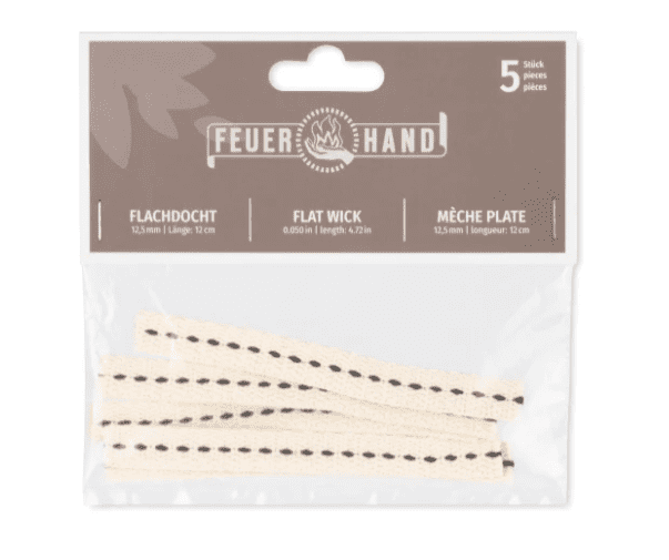 Feuerhand Pack Of 5 12cm Flat Cotton Wicks For Baby Special 276