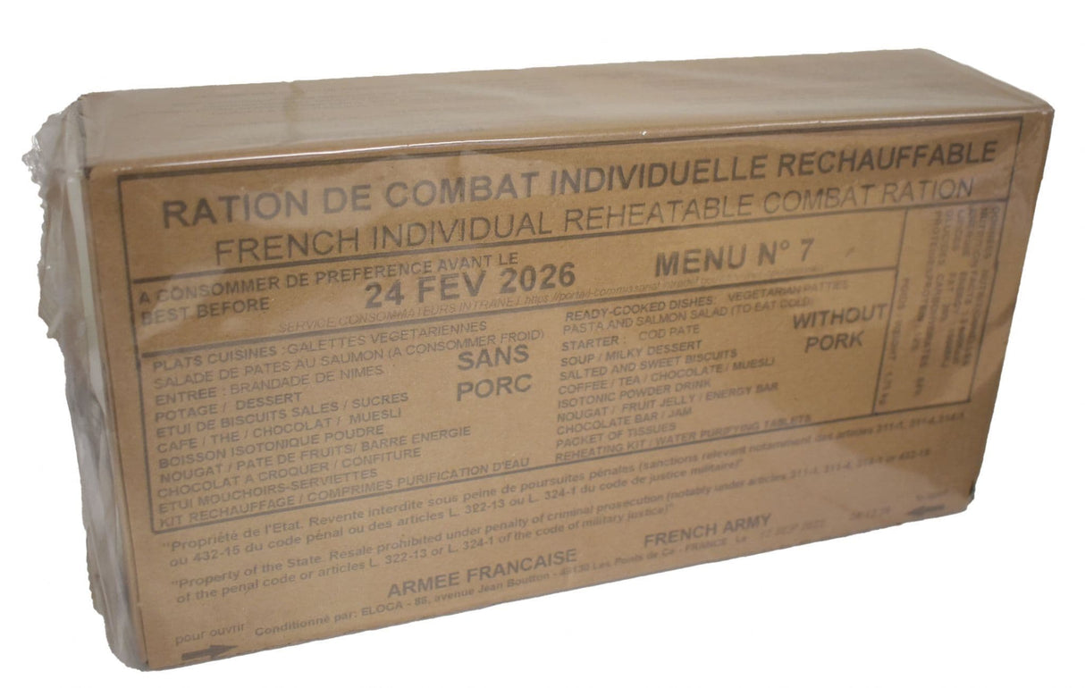 French Military 24 Hour RCIR MRE Ration Pack - Random Menu