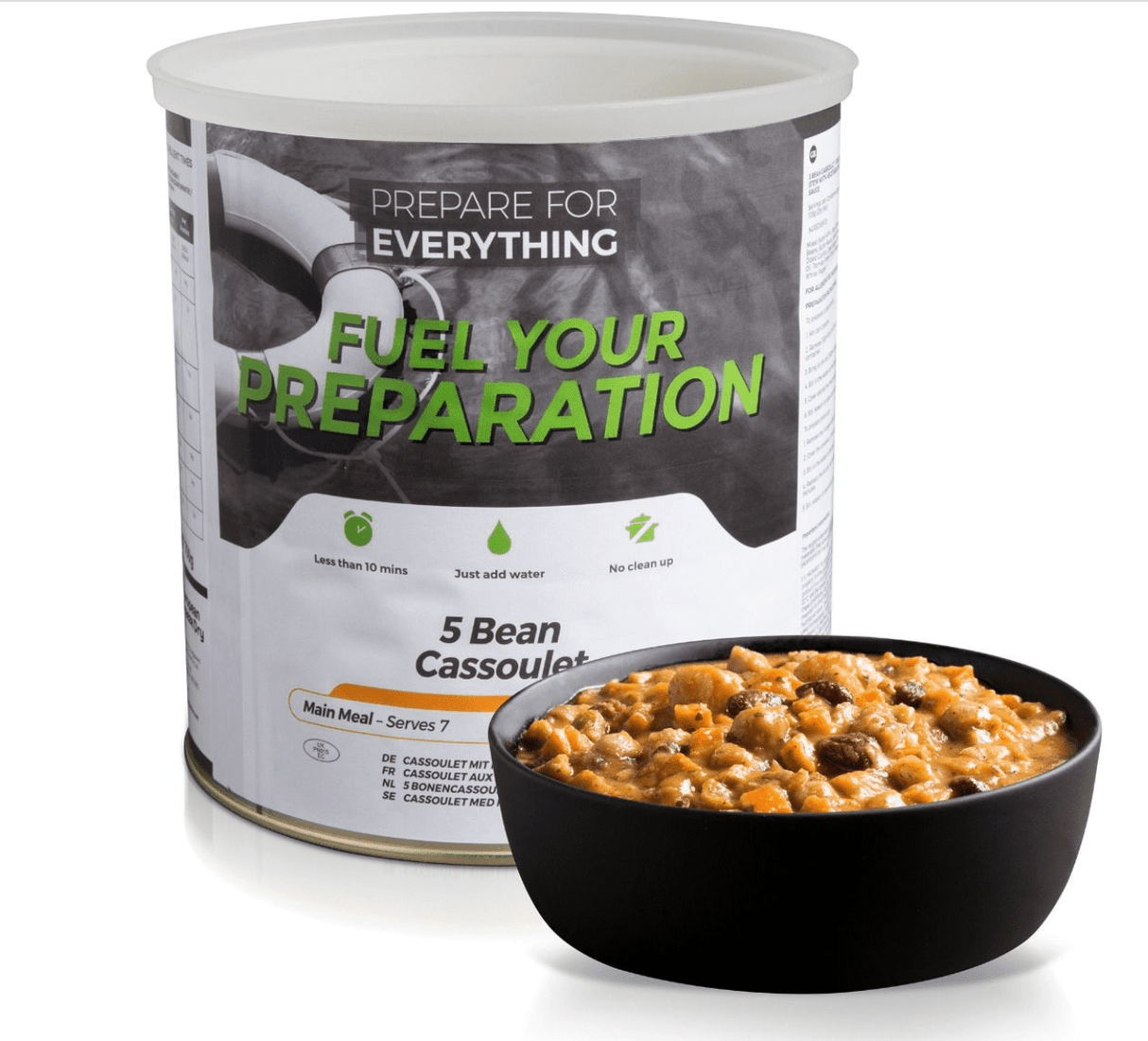 Fuel Your Preparation Freeze Dried Food Ration Meal Tin - 5 Bean Cassoulet