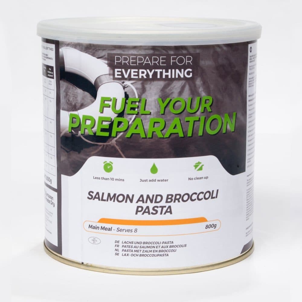 Fuel Your Preparation Freeze Dried Food Ration Meal Tin - Salmon And Broccoli Pasta