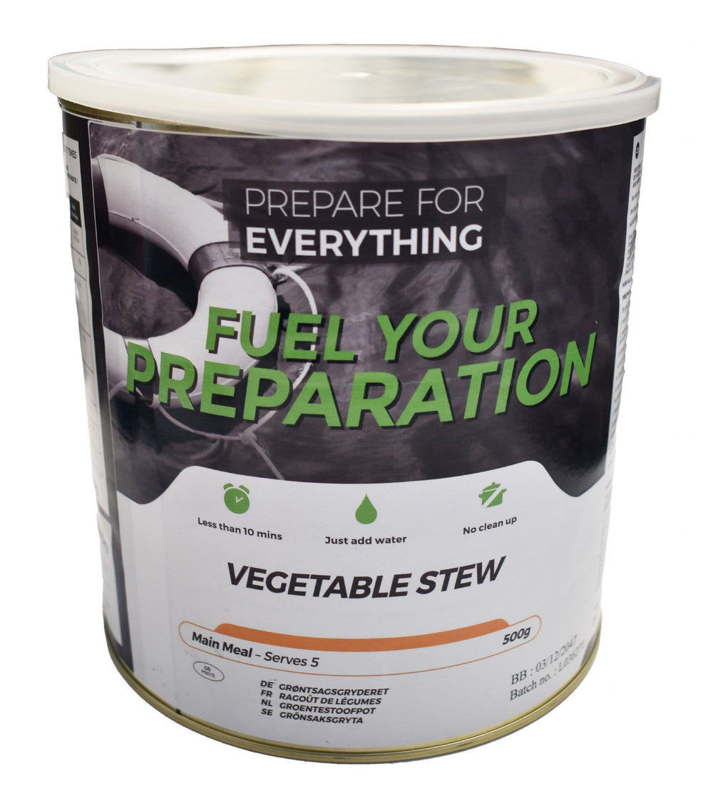 Fuel Your Preparation Freeze Dried Food Ration Meal Tin - Vegan Vegetable Stew