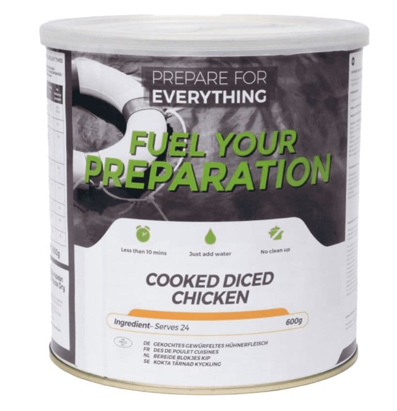 Fuel Your Preparation Freeze Dried Ration Meal Tin - Cooked Diced Chicken
