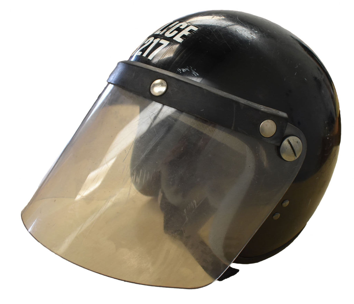 Genuine British Riot Police Protective Helmet - Black