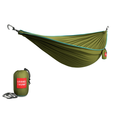 Grand Trunk Tech Single Camping Hammock - Green and Aqua