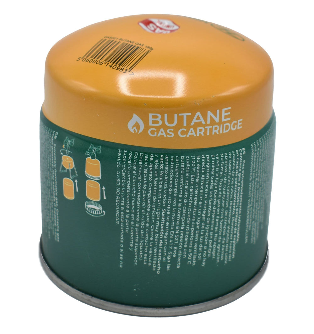 Highlander Pierceable Butane Gas Cartridge - 190g