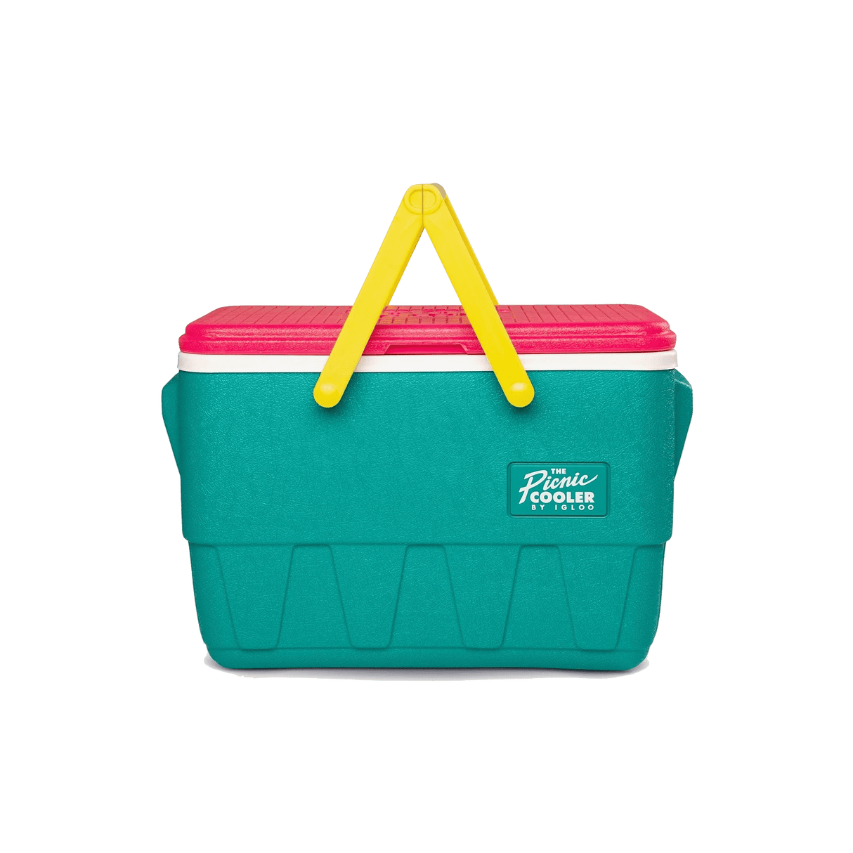 Igloo Retro 25Qt / 23L Picnic Cooler - Dark Jade / Bold Magenta / Livewire Yellow