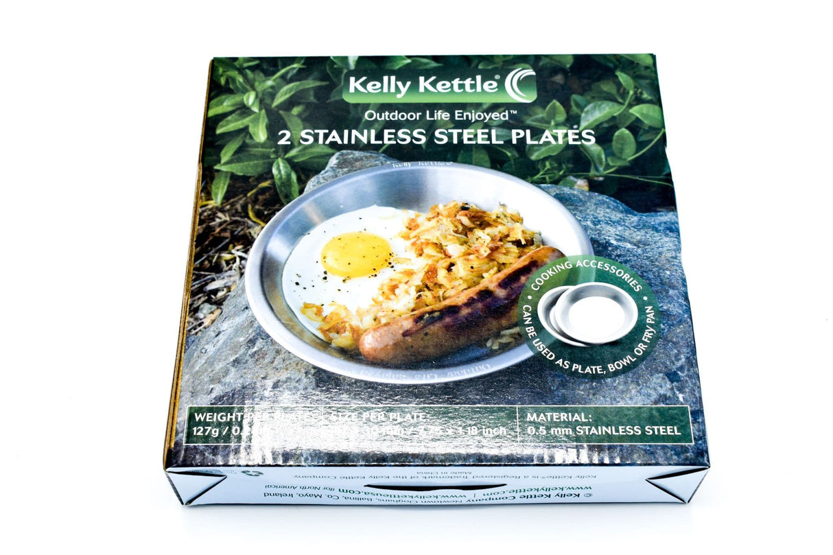 Kelly Kettle Camping Stainless Steel Plates x 2