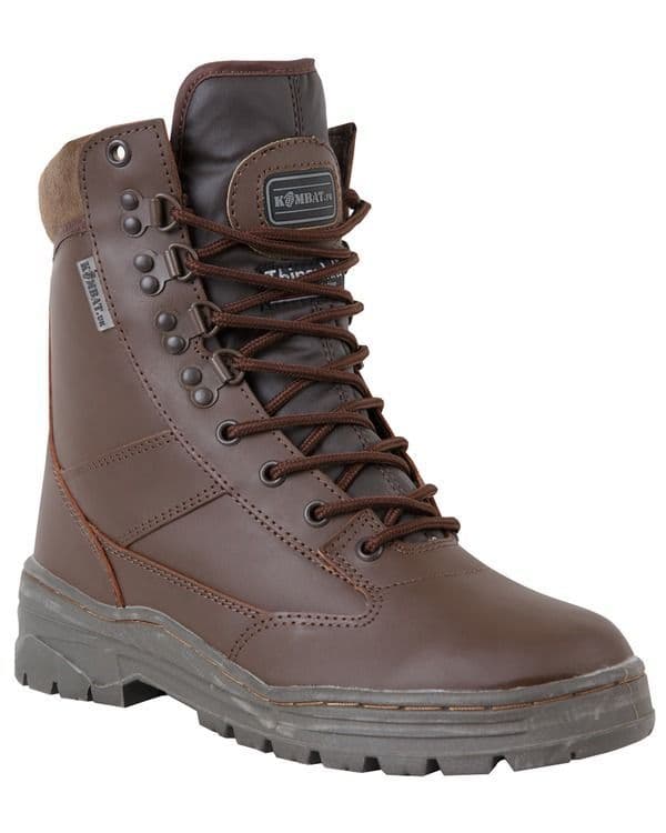 Kombat UK All Leather Patrol Boots - MOD Brown