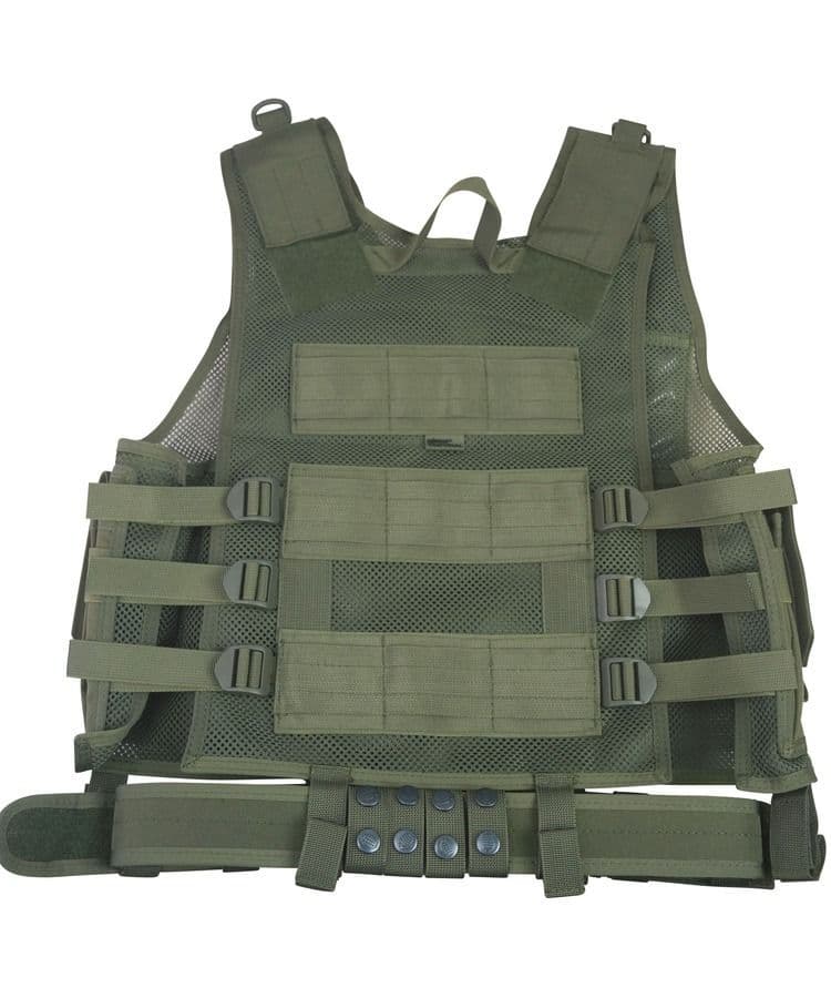 Kombat UK Cross Draw Tactical Vest - Olive