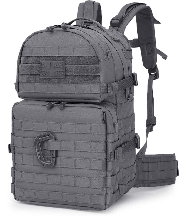 Kombat UK Medium Molle Assault Pack 40-Litre Tactical Backpack - Gunmetal Grey