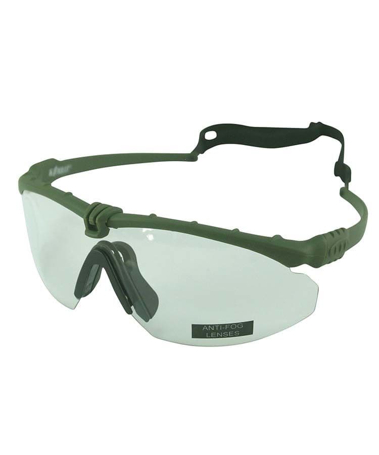 Kombat UK Ranger Glasses with Clear Lenses - Olive Frame