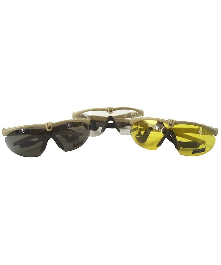 Kombat UK Ranger Protective Glasses with Yellow Lenses - Coyote Frame