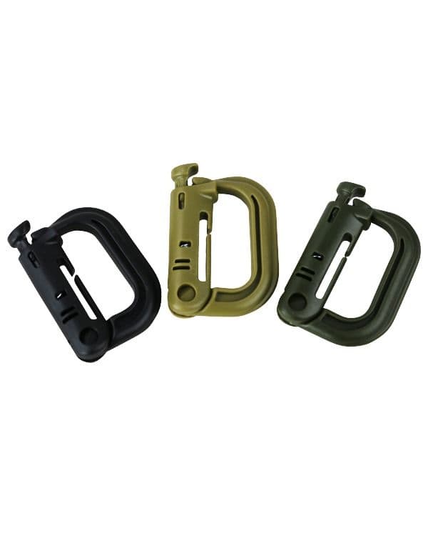 Kombat UK Rapid Locks Quick-Release Tactical Utility Clips - Black