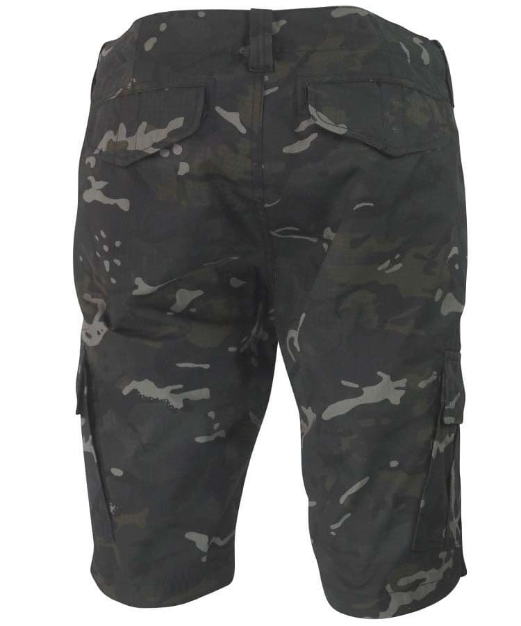 Kombat UK Recon Cargo Shorts in BTP Black Camo