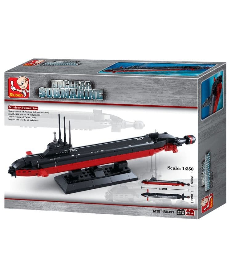 Kombat UK Sluban Nuclear Submarine Building Block Set - B0391
