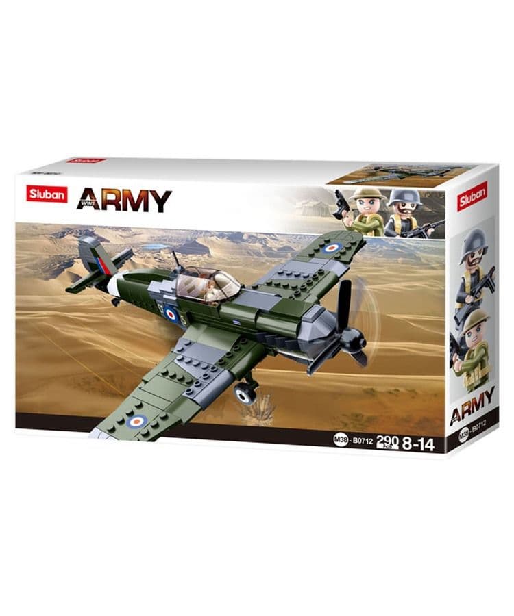 Kombat UK Sluban British RAF Spitfire Building Blocks Set - B0712