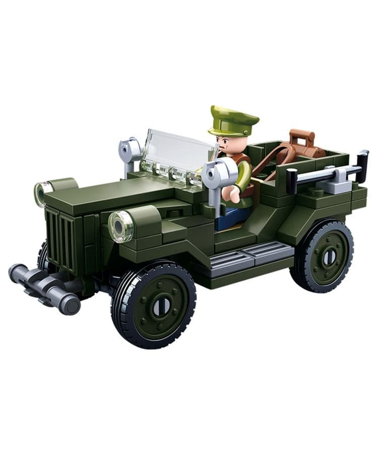 Kombat UK Sluban WWII Allied Light Truck Model Kit Building Blocks Set - B0682