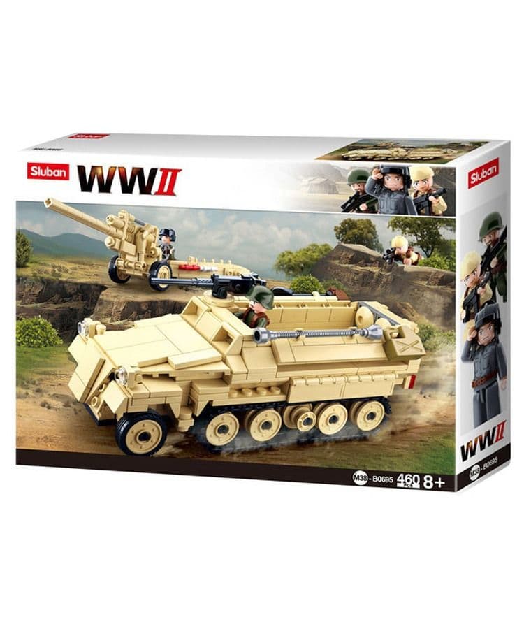 Kombat UK Sluban WWII German Half Track Building Block Set - B0695