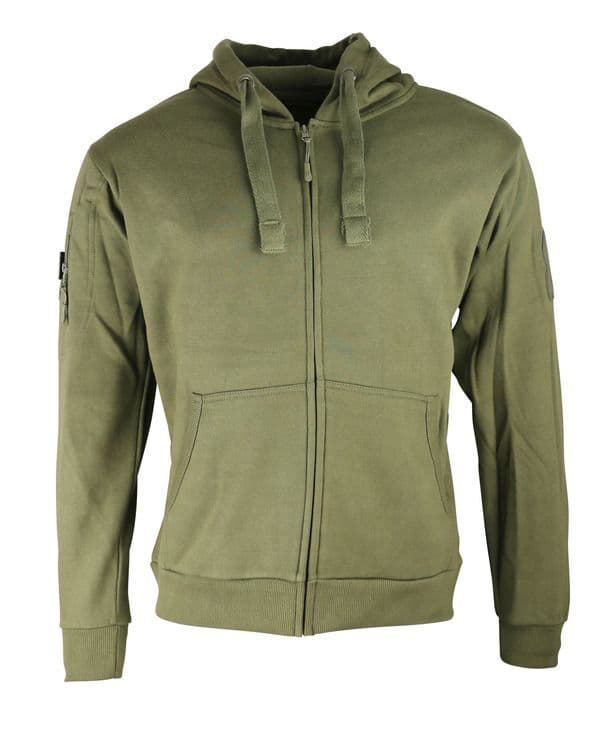 Kombat UK Spec-Ops Full Zip Hoodie in Olive Green