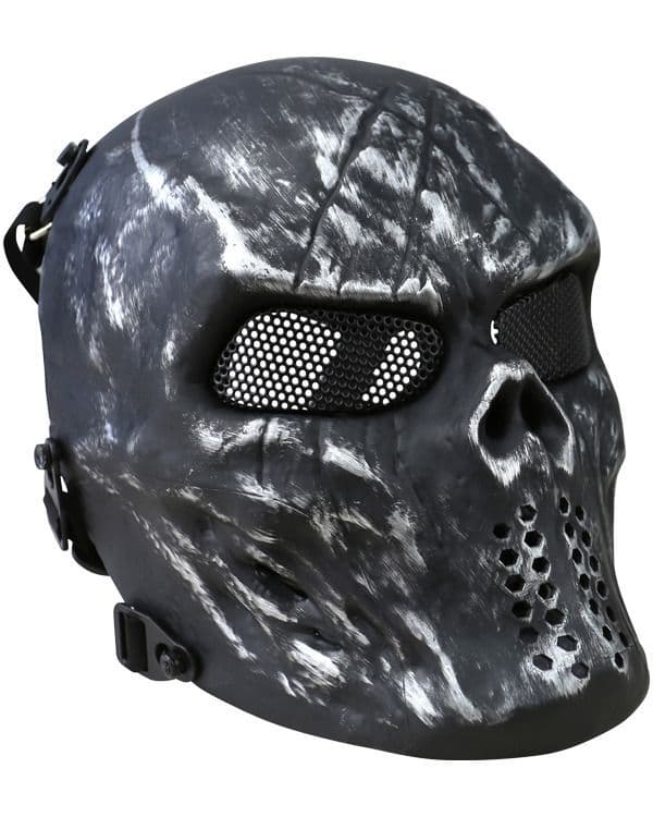 Kombat UK Tactical Skull Mesh Face Mask - Gun Metal Grey