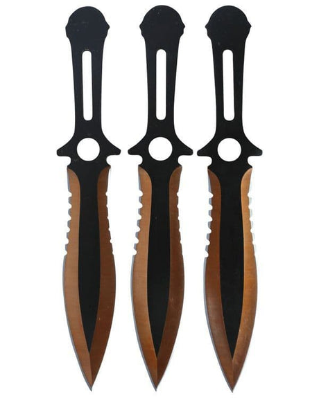 Kombat UK Triple Orange Throwing Knife Set