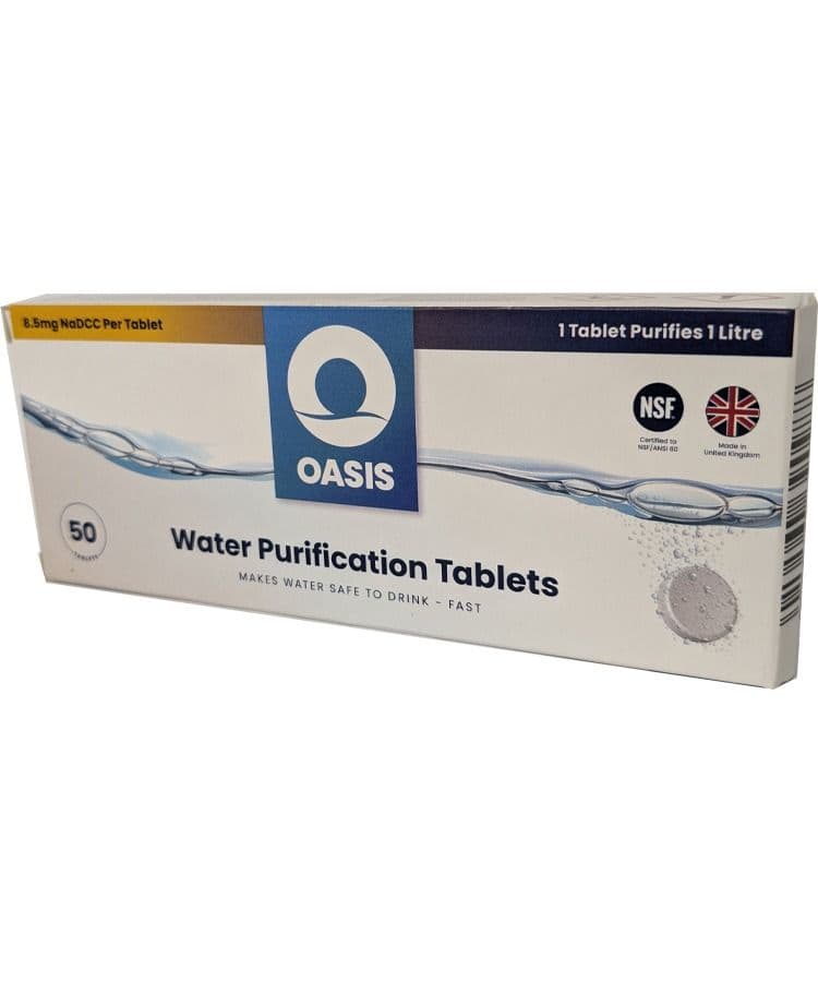 Kombat UK Water Purification Tablets - Pack of 50 Tablets