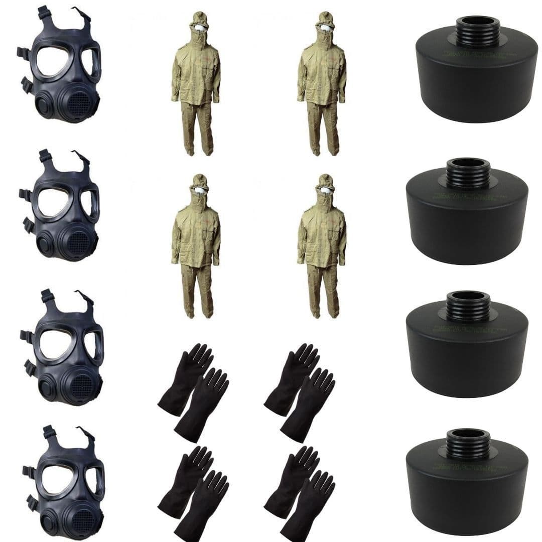 Military Gas & Virus NBC Emergency Kit - Family