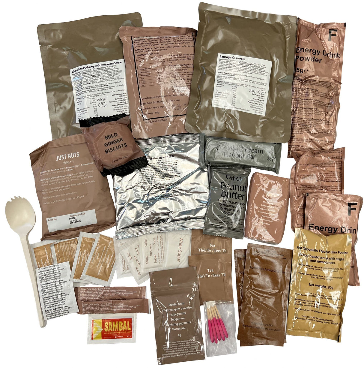 Military Style Emergency 24hr Ration Pack - Random Menu