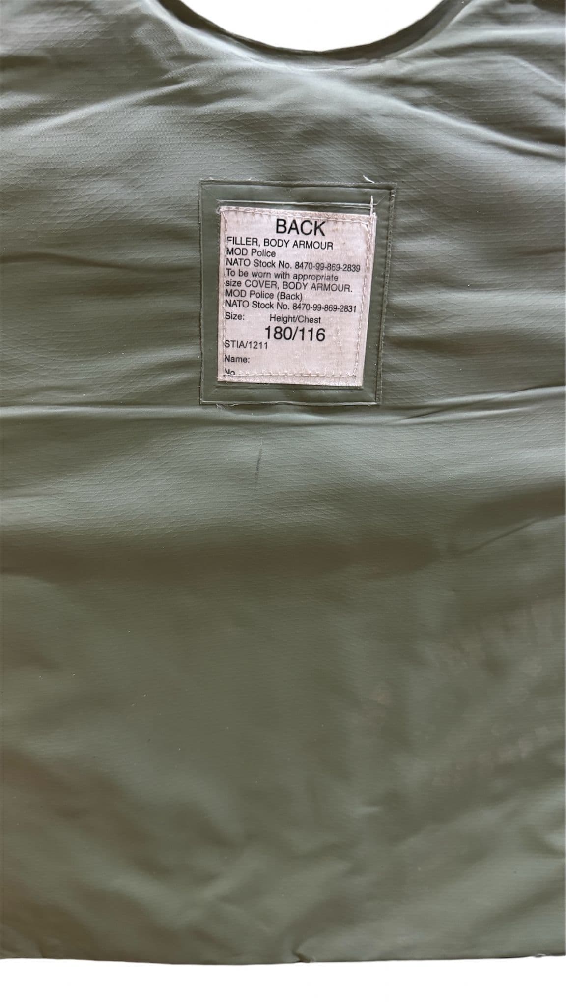 MOD Police Body Armour Insert