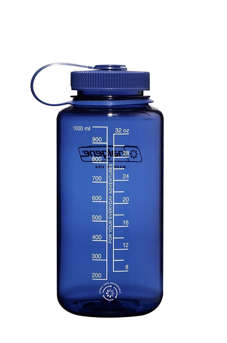 Nalgene 32oz / 1L Wide Mouth Sustain Water Bottle - Monochrome Denim