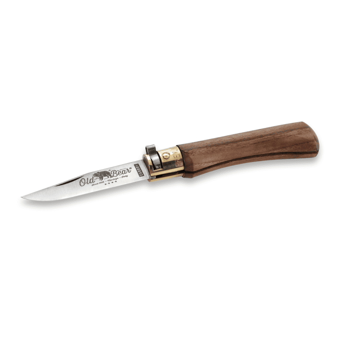 Old Bear Walnut Folding Lock Knife - Small