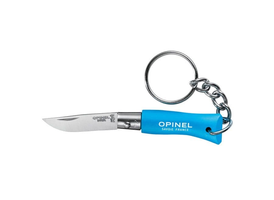Opinel N°02 Colorama Non Locking Keyring Knife - Cyan Blue